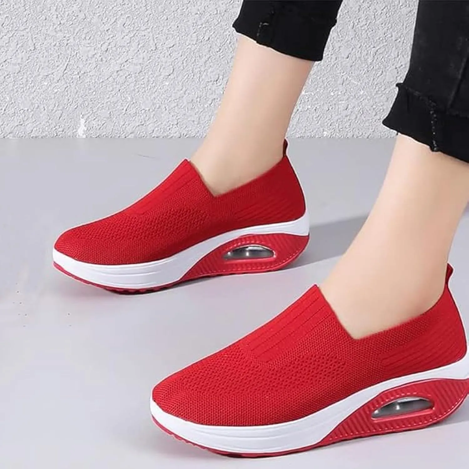 Womens Woven Orthopedic Shoes Walking Comfortable Breathable Non Slip Work Soft Women Shoe on Arch Support for Plantar Fasciitis Women's Sneakers