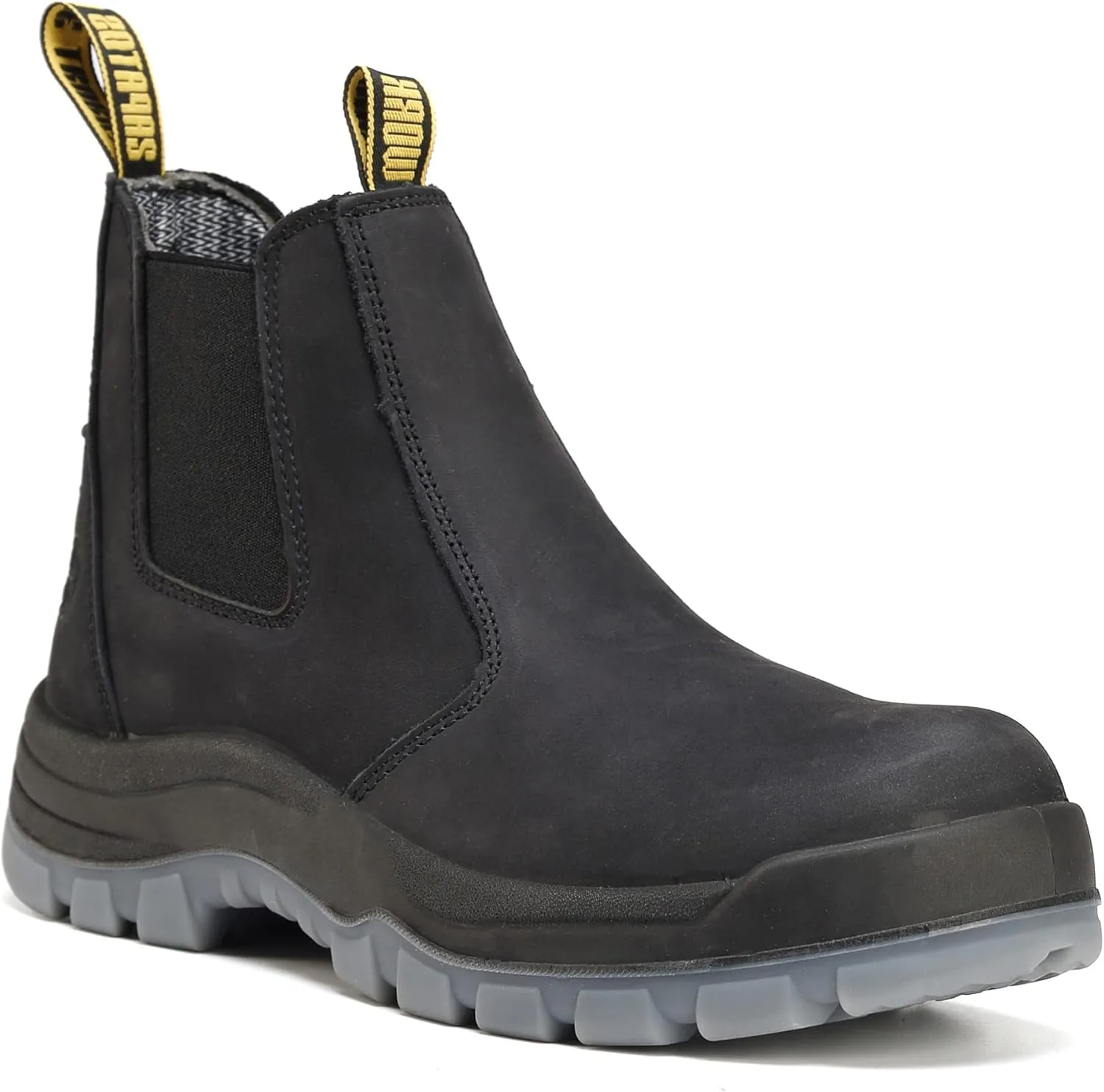Work Boots for Men, Composite/Soft Toe Waterproof Working Boots, Slip Resistant Anti-Static Slip-on Safety Working Shoes 8 9 10 11 12 13