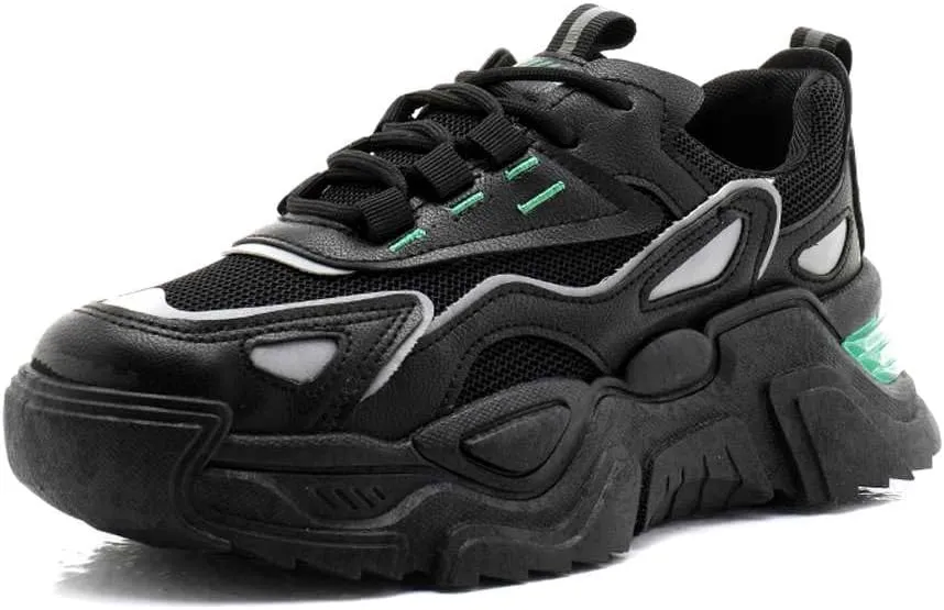 YYSPR Women's Fashion Platform Lace Up Sneakers Lightweight Walking Running Shoes