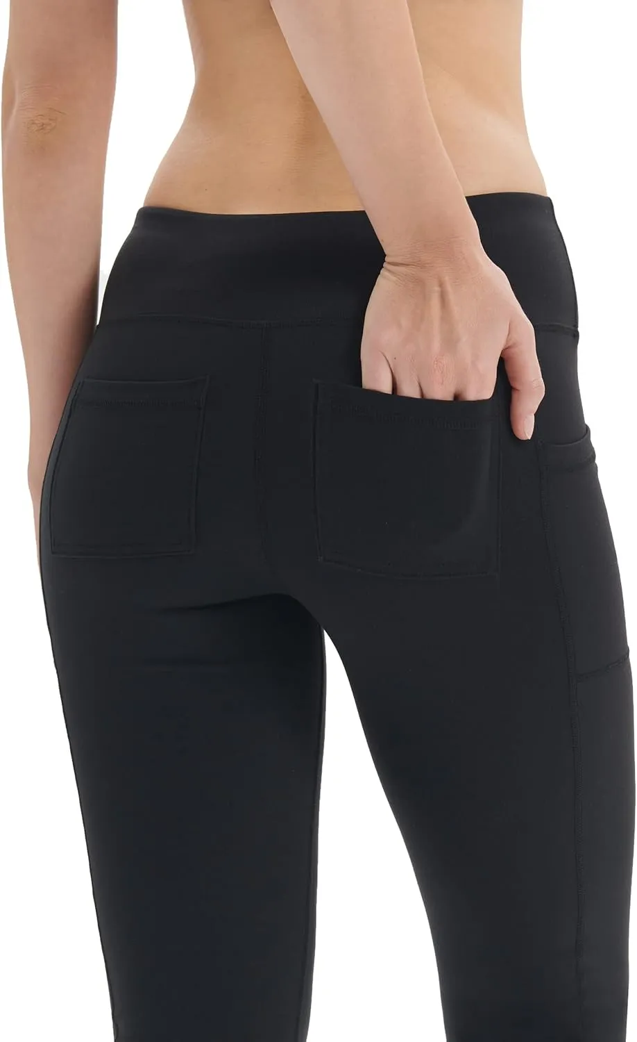 Zeronic Women Yoga Dress Pants Stretchy Bootcut High Waist Straightleg Workout Office Slacks with Pockets Bootleg Flare Pants